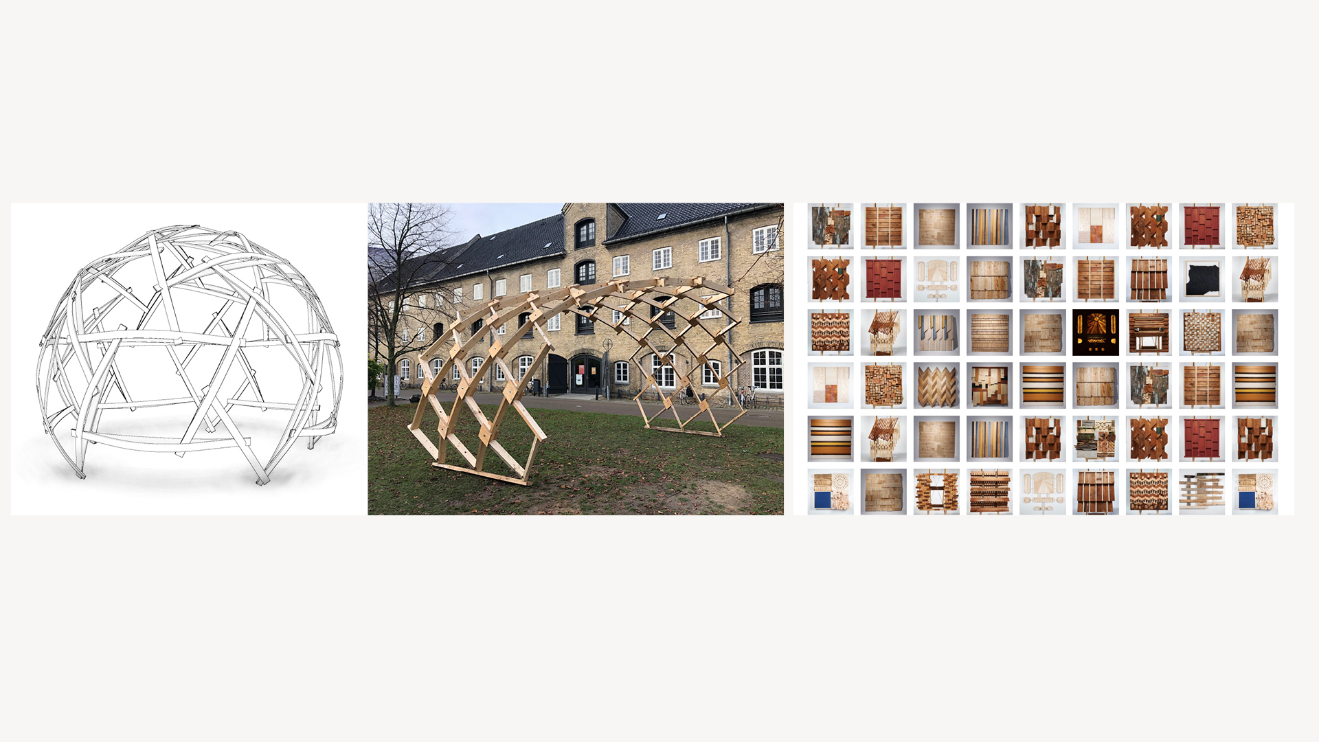 Minimal formactive loadbearing structures and facadepanels from reclaimed wood