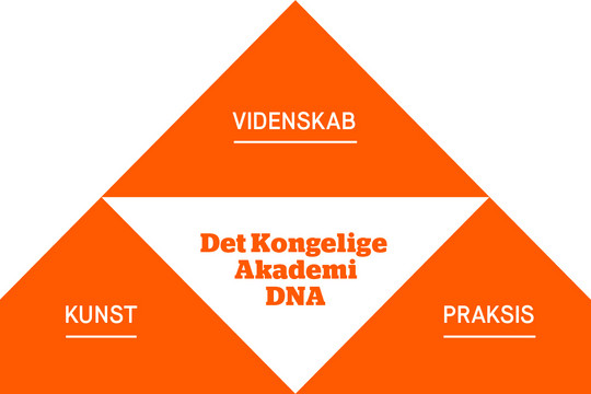 Triangle showing the DNA of the Royal Danish Academy