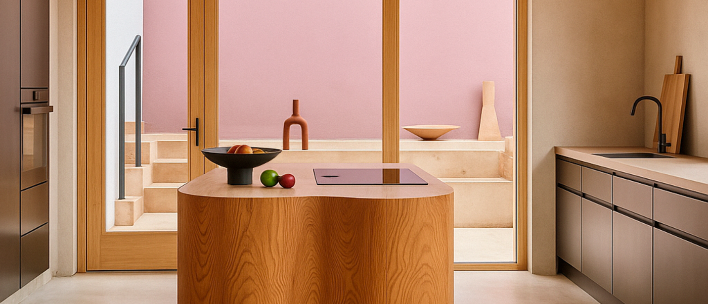 Kitchen island in wood