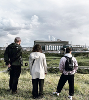 students looking at industry