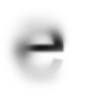 blurred letterforms showing differences in the visibility of thick and thin strokes.