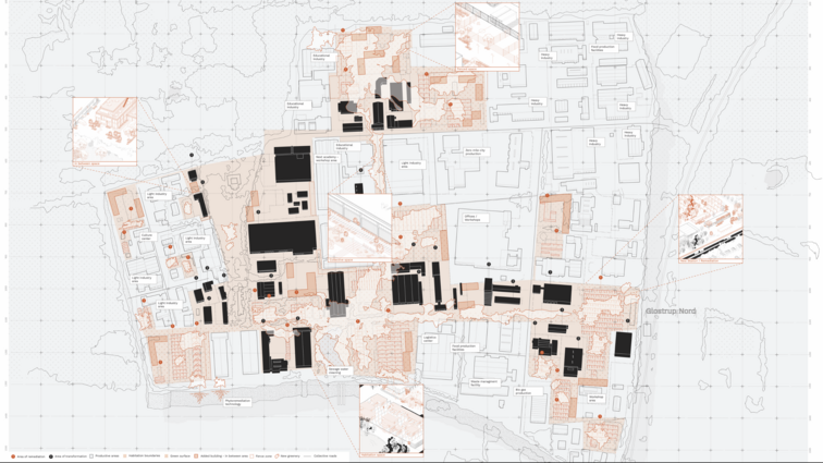 Tegnet plan over Hersted Industripark