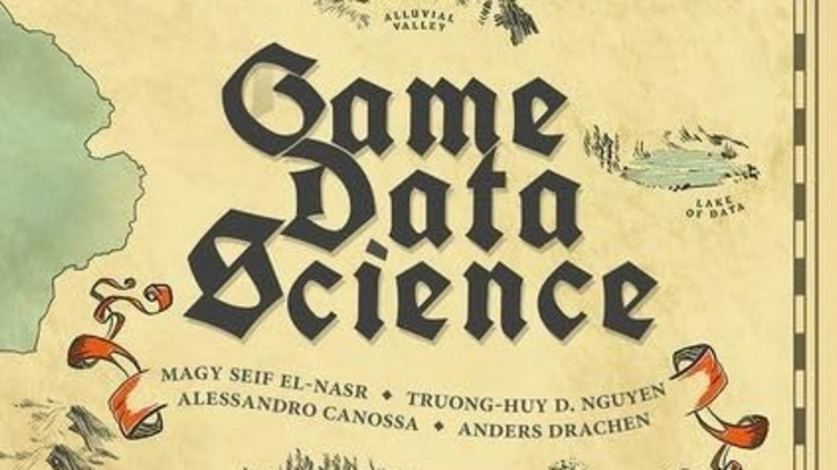 Bogforside for Game Data Science med et fantasykort som motiv.
