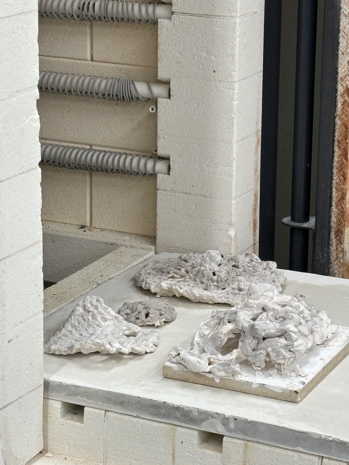 soil: clay panel in kiln