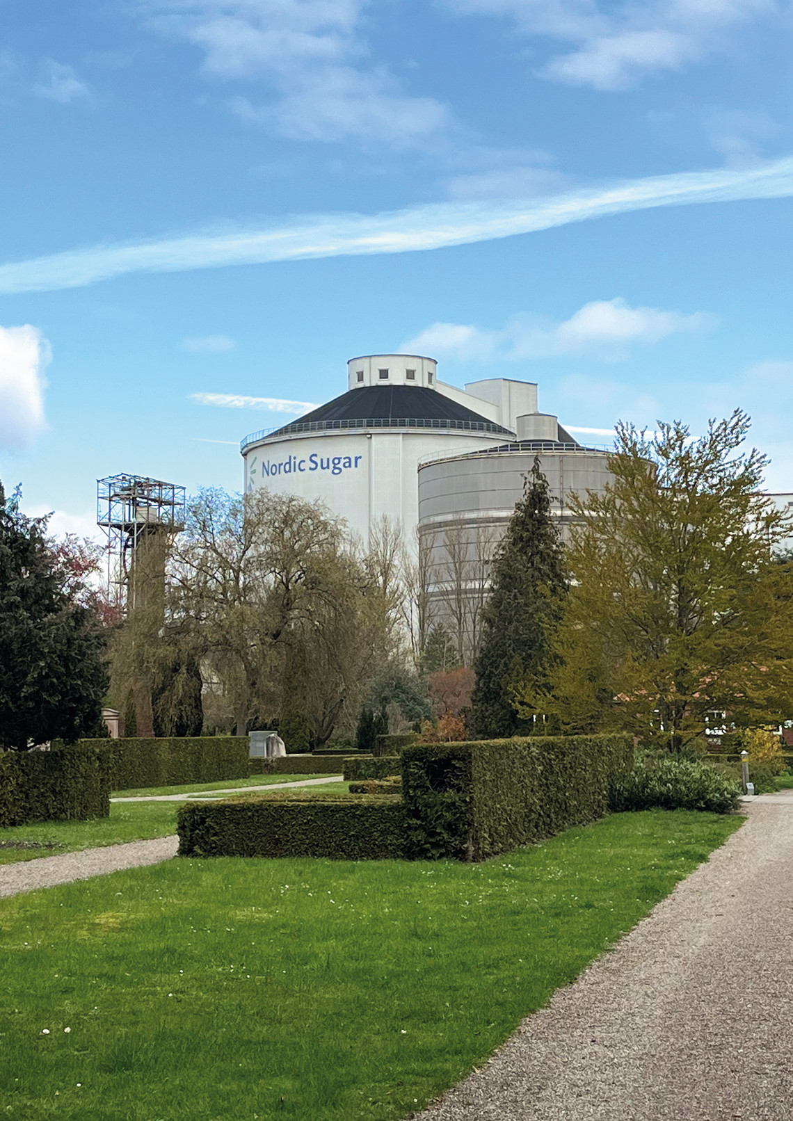 Looking towards the silo from the cemetary