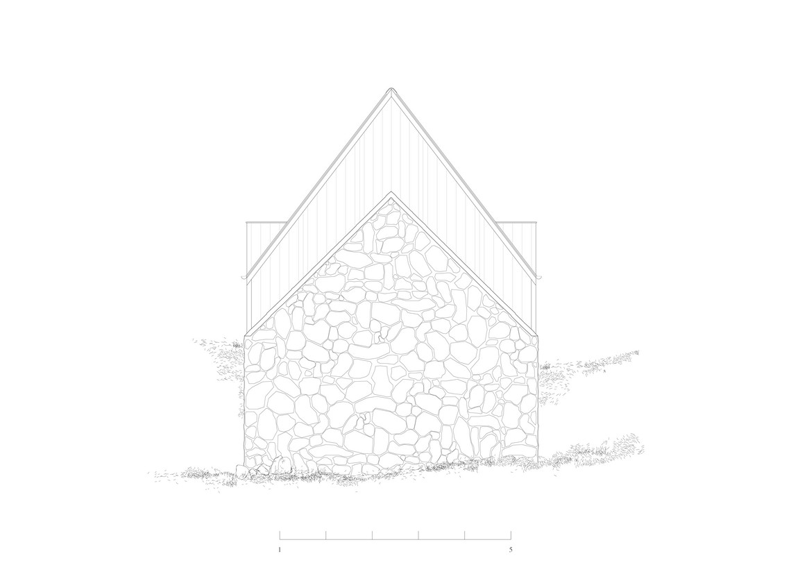 Guest researchers lodge: Elevation facing East