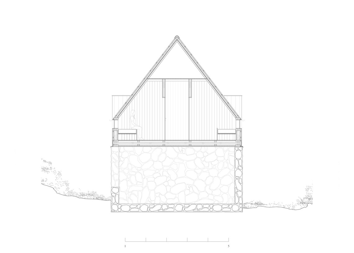 Guest researchers lodge: Section A-A