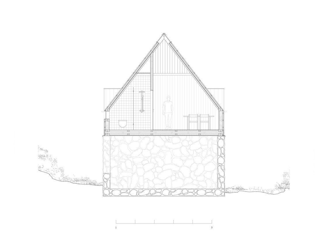 Guest researchers lodge: Section B-B