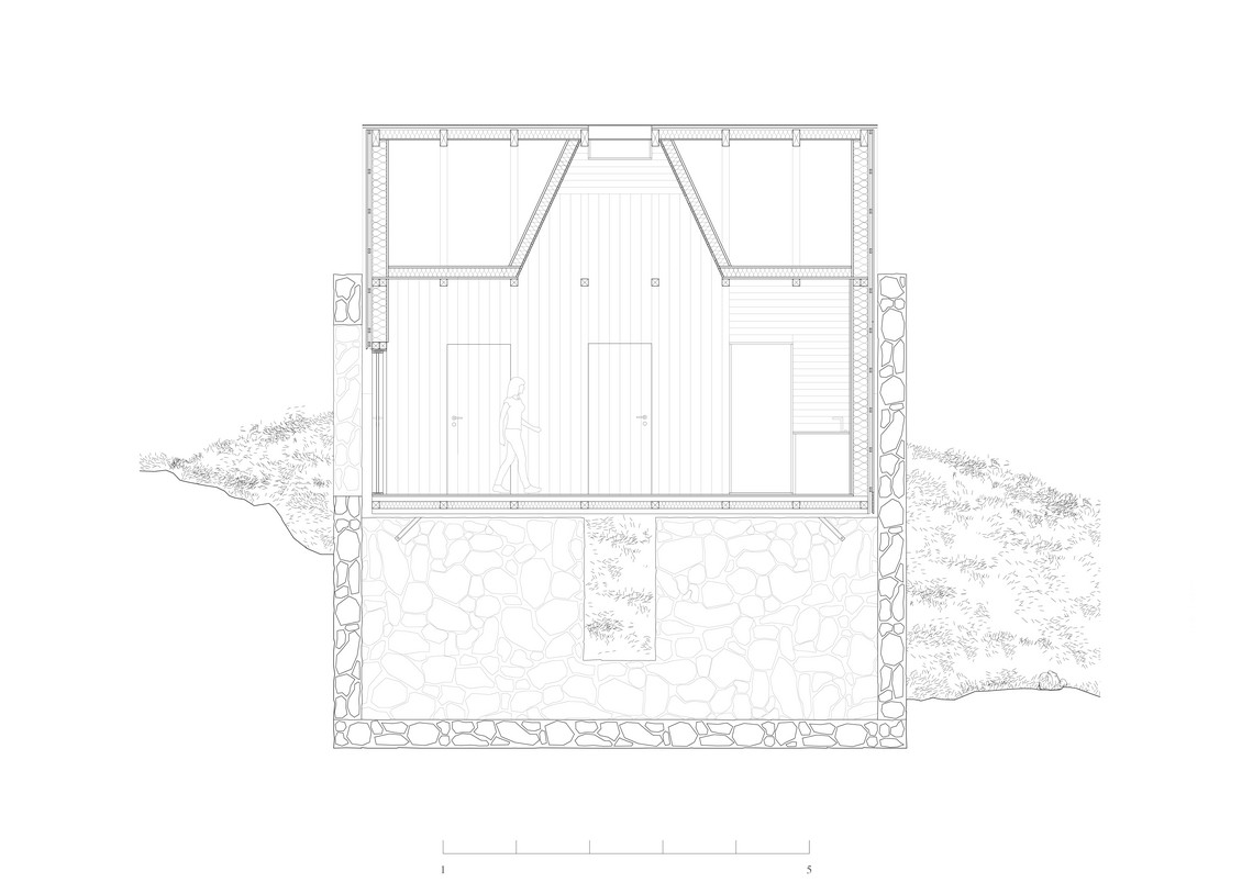 Guest researchers lodge: Section C-C