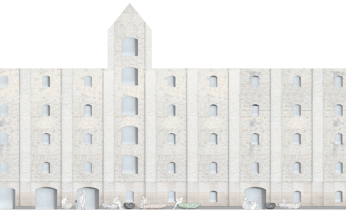 Elevation, seating 