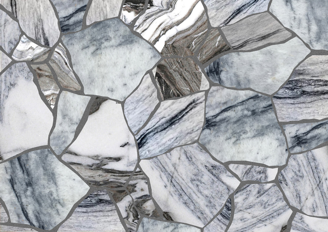 Marble paving slabs