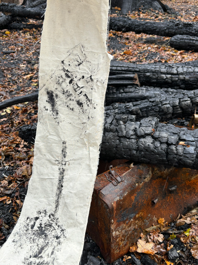 print: frottage of a burnt wood