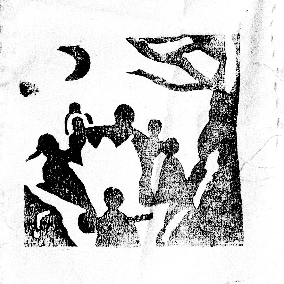 print: lino print made by hambi people 01