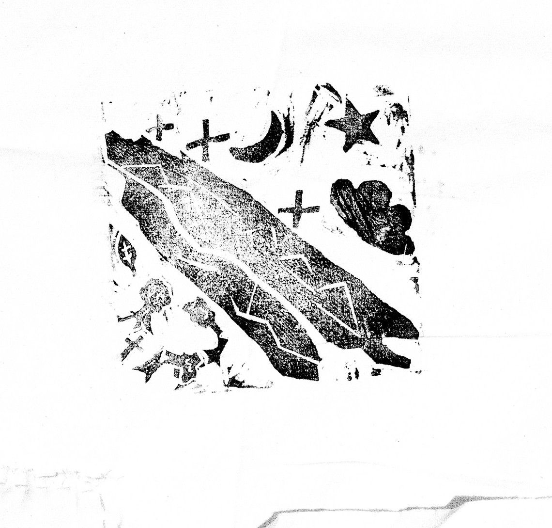 print: lino print made by hambi people 03