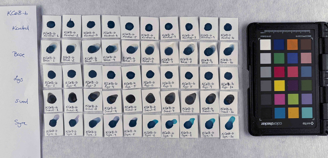 Cerulean blue in concentration b, after treatment