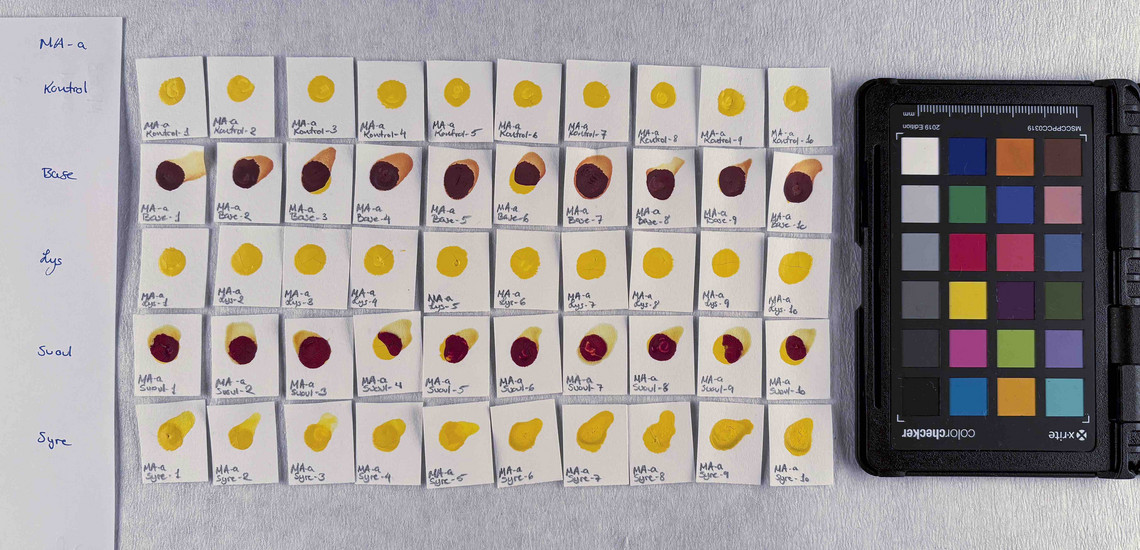Benzimidazolone yellow in concentration a, after treatment