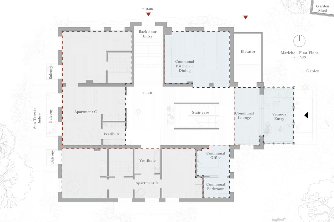First Floor - Common Areas + Private Units