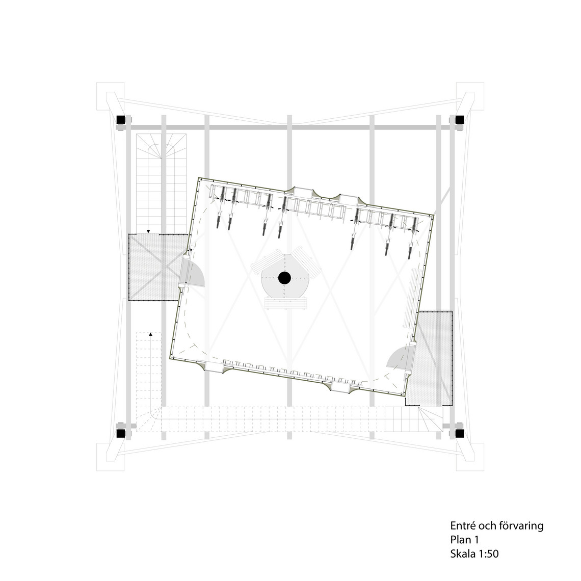 Plantegning 1, entré och förvaring