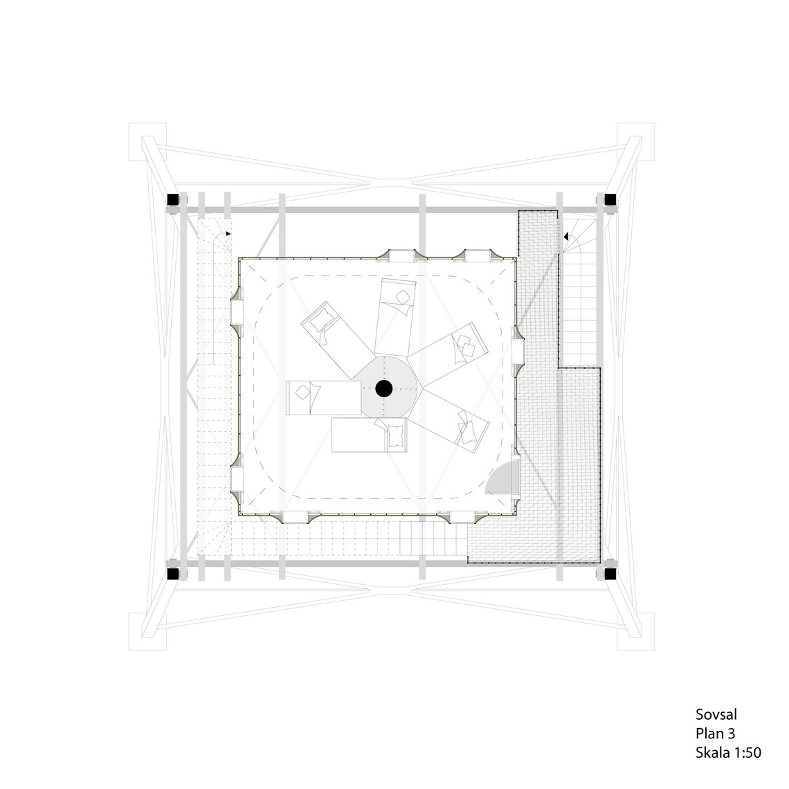 Plantegning 3, sovsal