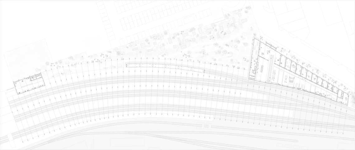 Floor plan: Connecting the build bodies thriugh the urban garden