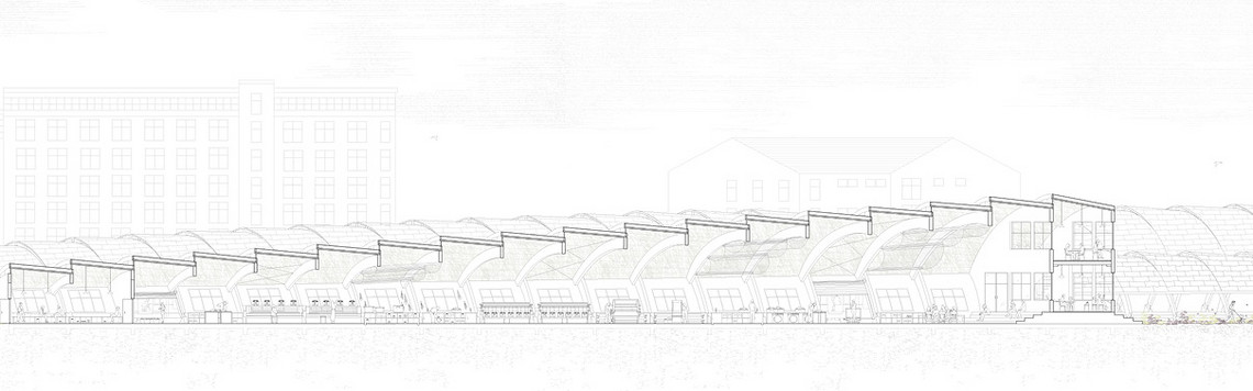 Section of wool processing facilities in the wool mill