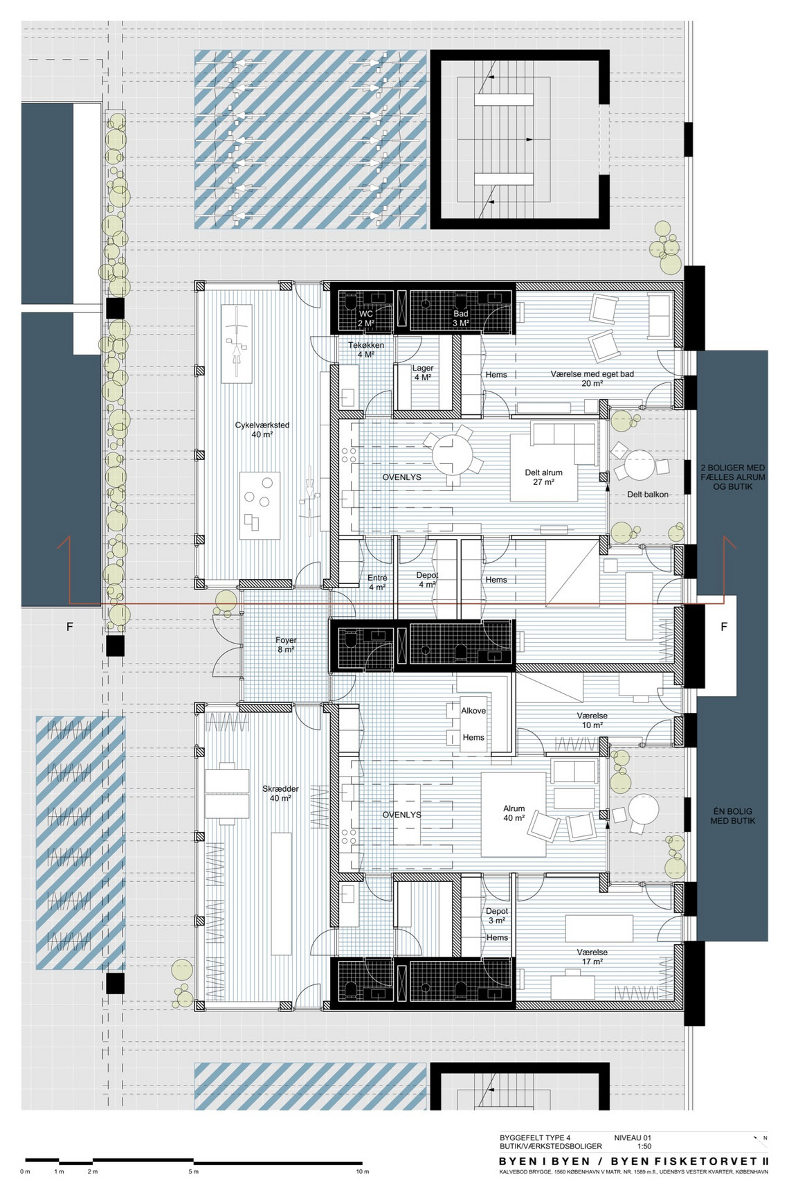 Byggefelt / Type 4 (butik/værkstedsbolig)