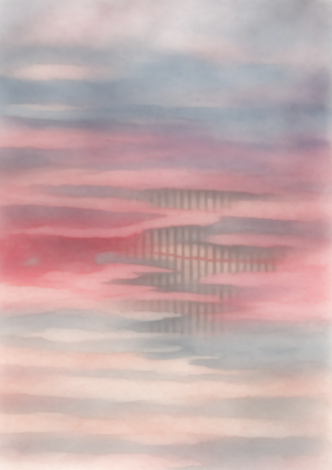 painted sketches for understanding color balance before weaving