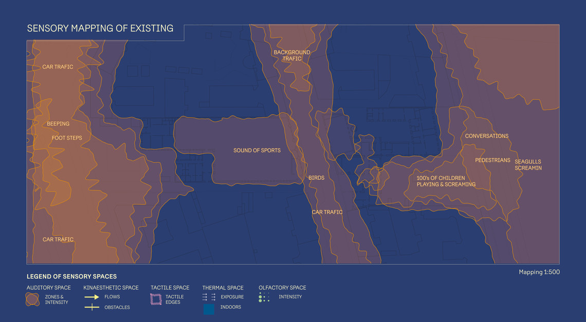 Phenomenological auditory mapping of Remisen, Sortedam School and surroundings