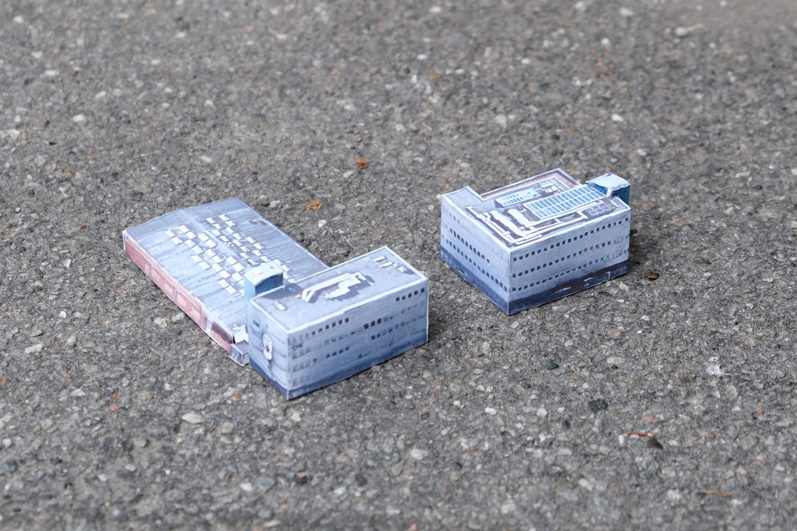Model, De Gule Bygninger, 1:500