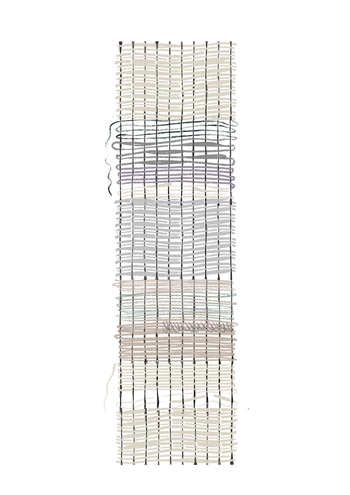 Iterations of woven textile piece
