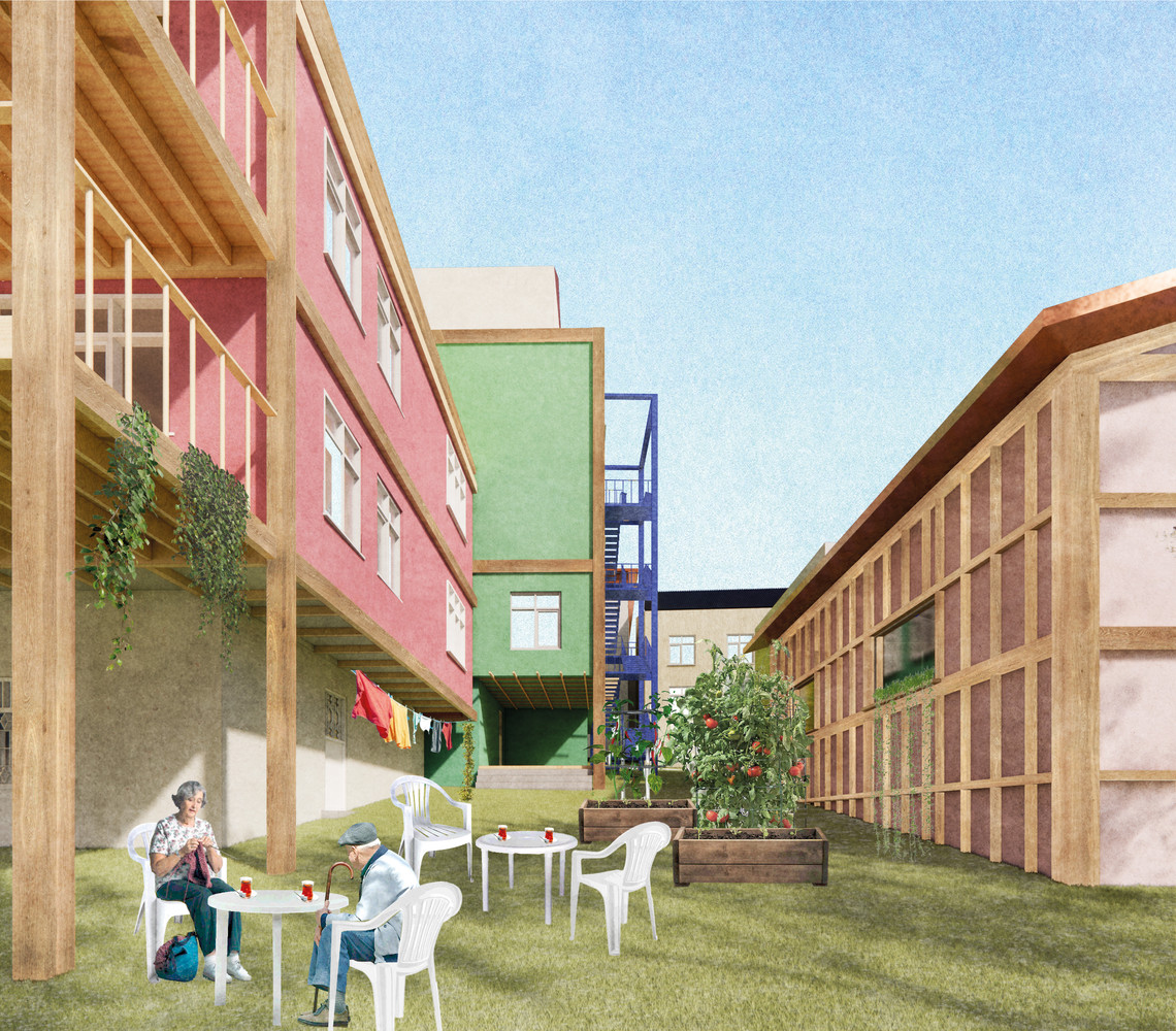 Visualisation, courtyard