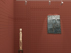Gallery cladded in waste brick tiles.
