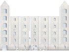 Elevation, marble blocks by the entrance to Nordatlantens Brygge
