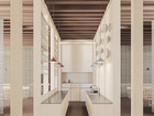 Visualisering - spisesal, cafe, udlusninger i gulvet 