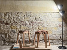 Two wooden stools