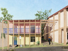 Visualisation, entrance to courtyard