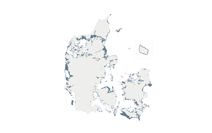 Areas in risk of floodings