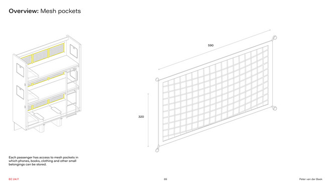 Cabin, Mesh pocket