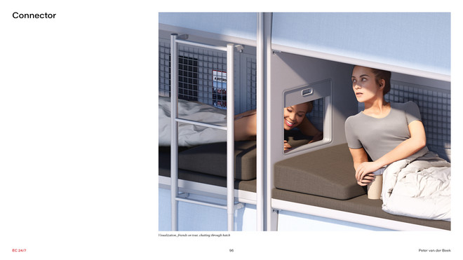 Cabins can be connected to form an alcove