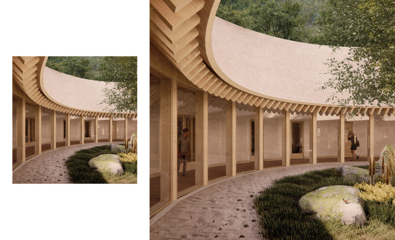 VISUALISERING AV LERHUSETS INNERGÅRD.