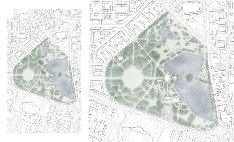 KONTEXTKARTA MED PROJEKTFÖRSLAGETS PLACERING I PILDAMMSPARKEN.