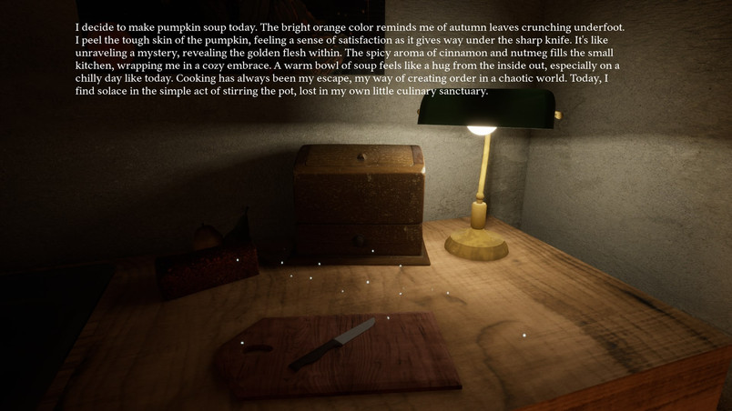 screenshot of text generation