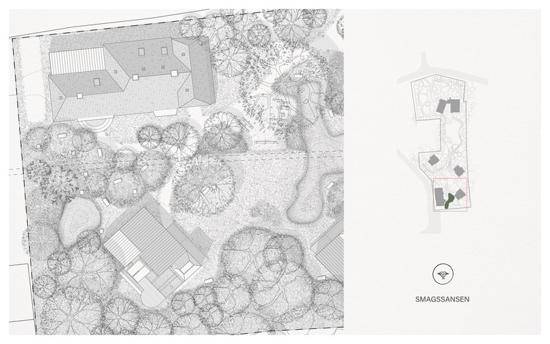 Tegning - Byinventar: Smagssansen.