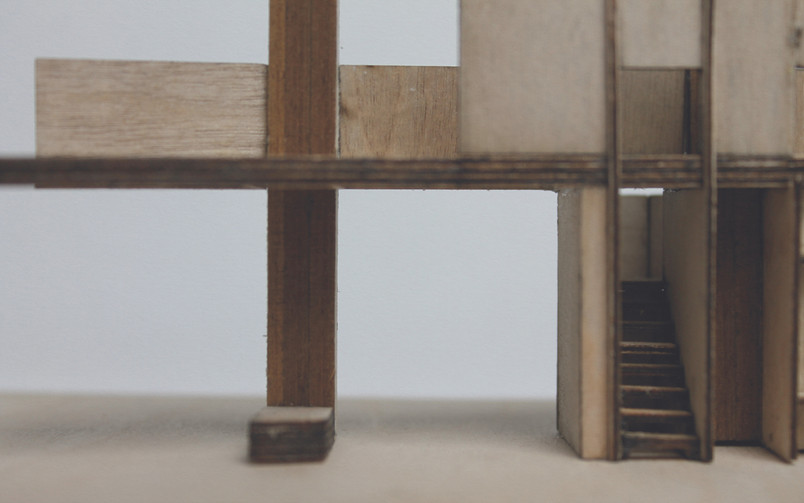 Billede - 1:100 Model af Stationsbygning.