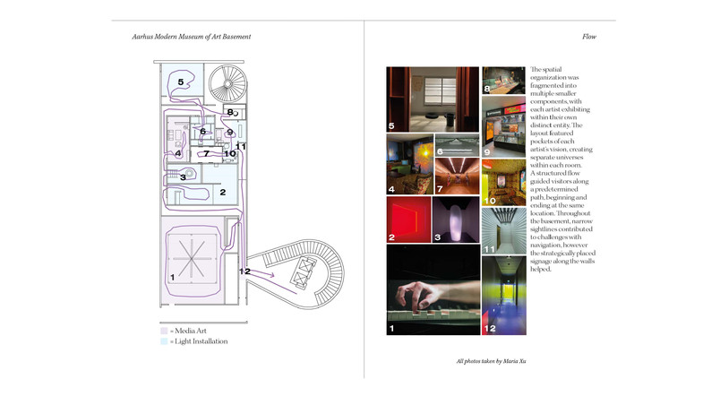 Media art exhibition spatial organisation strategy