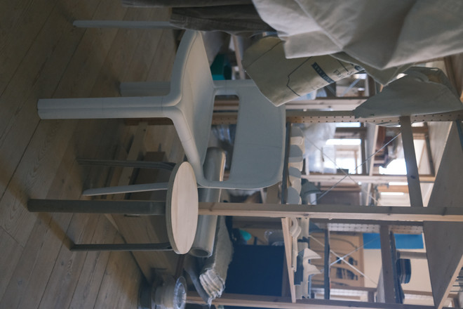 3d printed mockup and stool to test composite leg profile