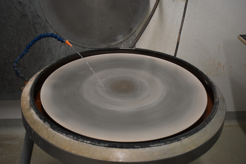 Stone disc sander.