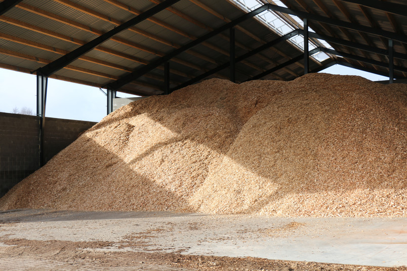 Wood residue in the sawmill