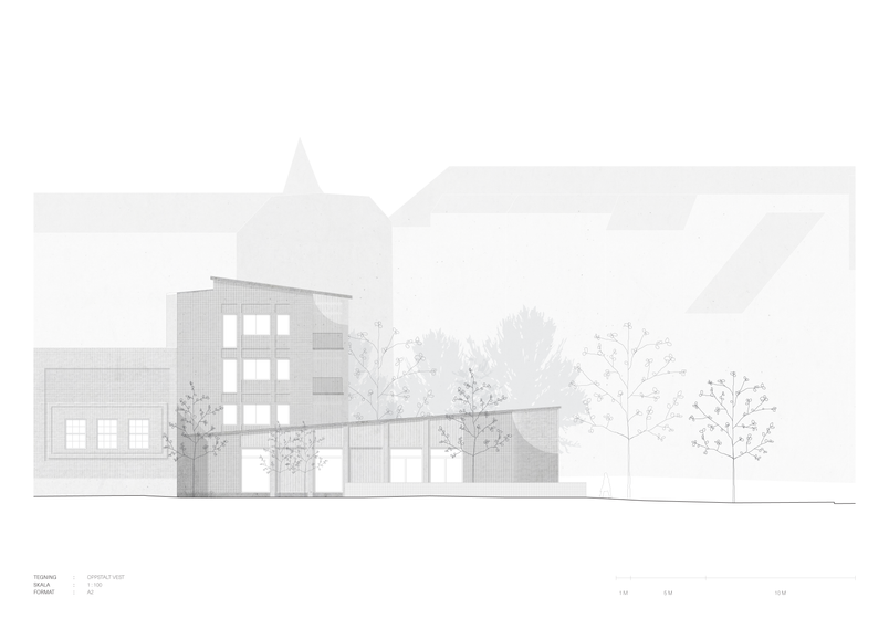 West elevation 1 : 100