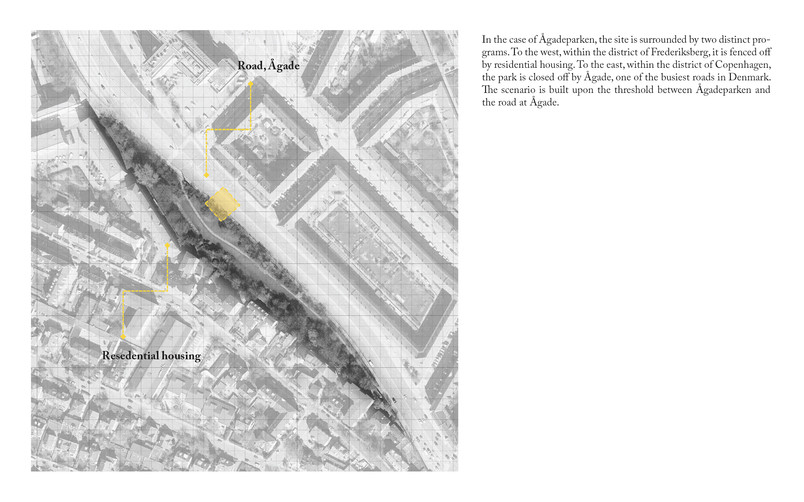 Orthographic map of Ågadeparken showing where the scenario is situated